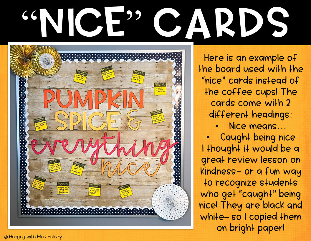 Fall Bulletin Board Pumpkin Spice & Everything Nice Etsy