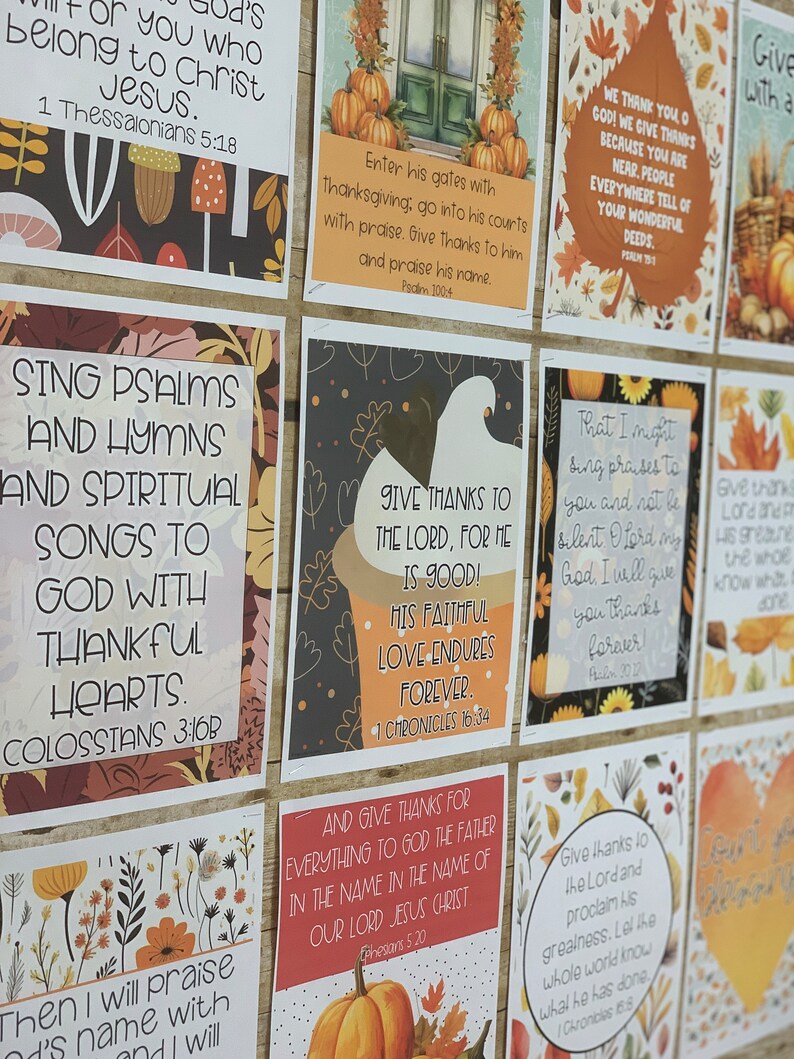Thanksgiving Decor Bible & Christian Posters - Etsy