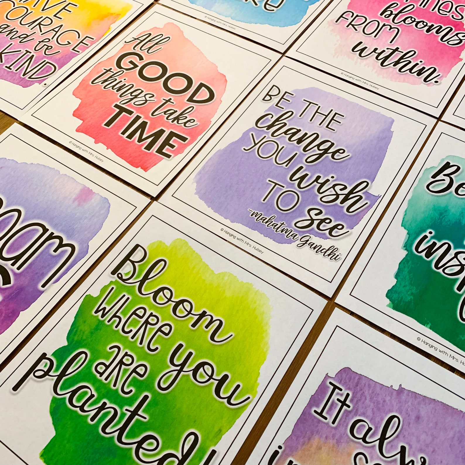 Watercolor Classroom Decor Bundle Etsy