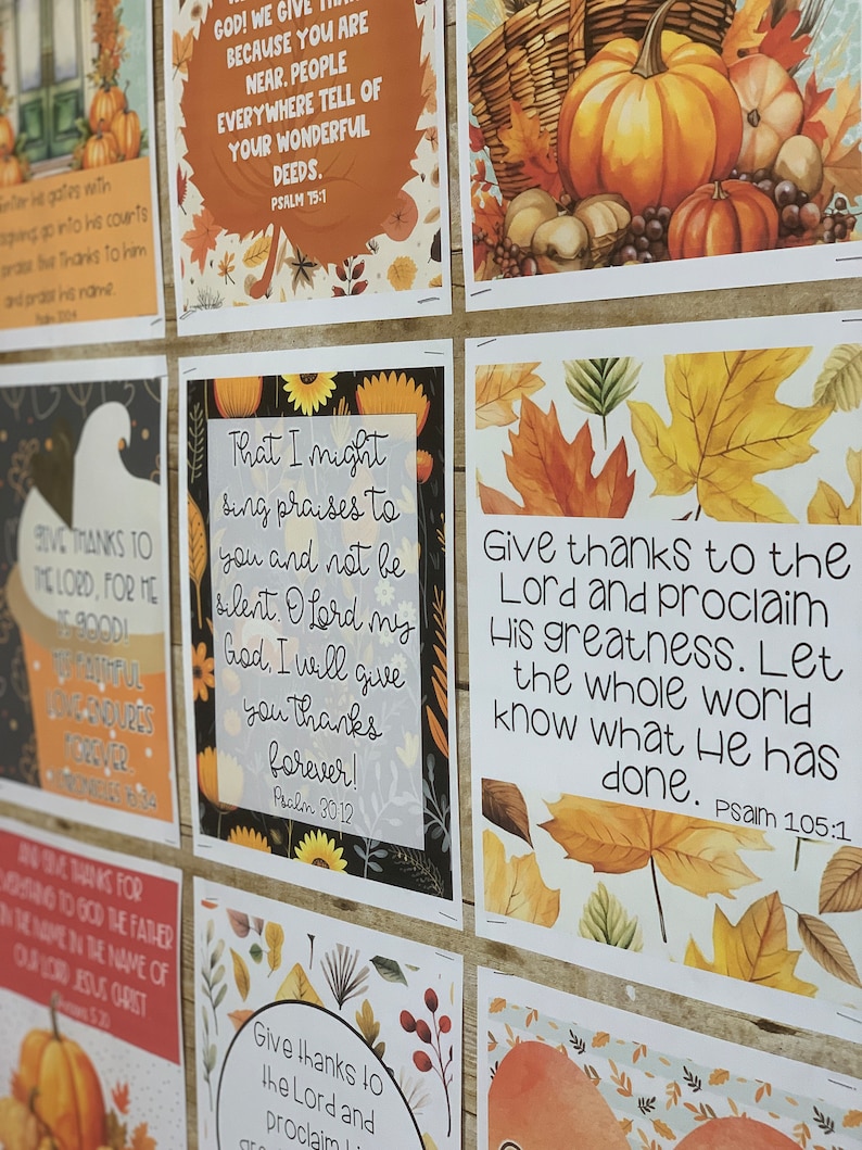 Thanksgiving Decor Bible & Christian Posters - Etsy