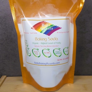 Natürliches reines Backpulver - Machen Sie einen Unterschied in Ihren Backrezepten mit Bella Accents Baking Soda - Pantry Backzubehör Zutaten