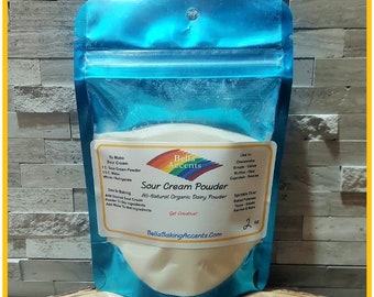 Organic Sour Cream Powder - All Natural Ingredients for Baking, Cooking - Dips Marinades Baking Recipes Cooking Recipes - Kitchen Supplies