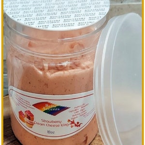 Strawberry Cream Cheese Frosting - All-Natural Icing Organic Vegan Frosting - Use On Any Dessert - Cupcakes, Cookies, Cakes Creative Baking