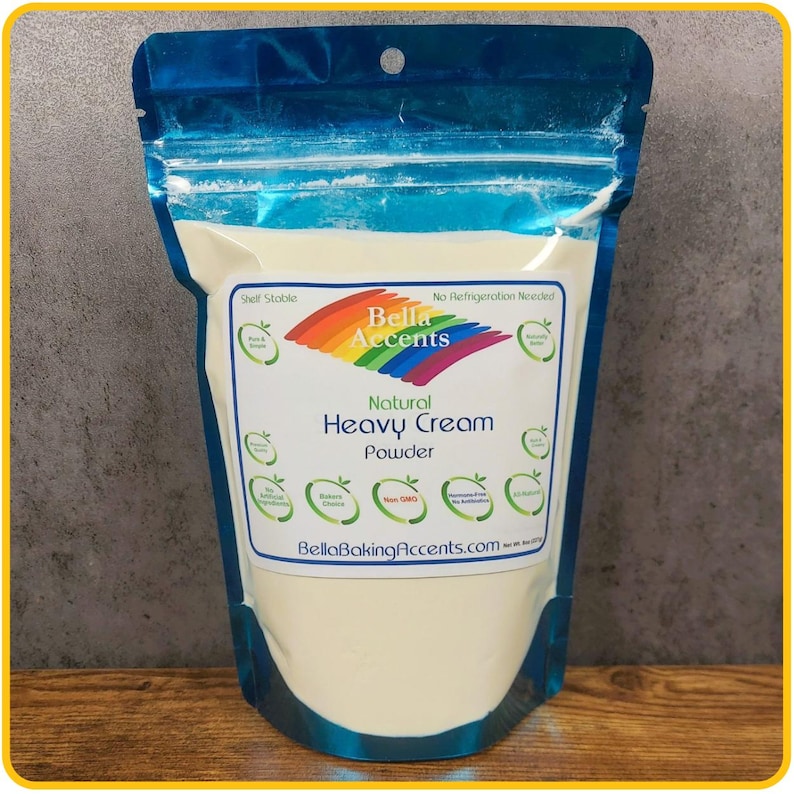Bella Accents Organic Heavy Cream Powder Natural Organic Dairy Powders for cooking natural milk powder for baking organic coffee creamer natural creamer for tea