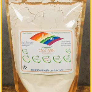 Oat Milk Powder All-Natural Non-Dairy Milk Powder - Naturally Gluten-Free Milk Powder - Natural Lactose-Free Powdered Dry Milk
