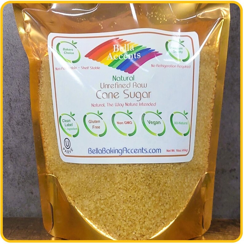 Natural Unrefined Raw Sugar Cane 16oz Package
