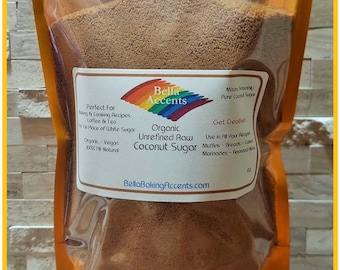 Organic Coconut Sugar - Unrefined Raw Coconut Palm Sugar - Healthy and Delicious - Use In All Your Recipes - Organic and All-Natural Sugars