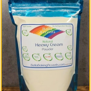 Bella Accents Organic Heavy Cream Powder Natural Organic Dairy Powders for cooking natural milk powder for baking organic coffee creamer natural creamer for tea