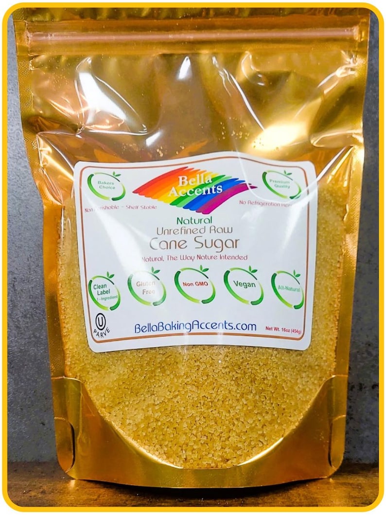 Natural Unrefined Raw Sugar Cane 16oz Package