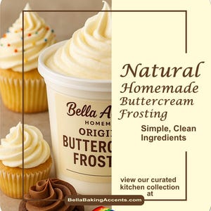 Original Natural Buttercream Frosting - All-Natural Icing Frosting - Choose Your Flavors - Cupcakes, Cookies, Cakes - Homemade Icing Recipe