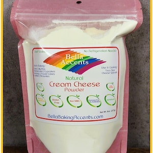 All Natural Cream Cheese Powder For Baking and Cooking - Dips, Marinades, Baking Recipes, Cooking Recipes - Natural Dairy Powders
