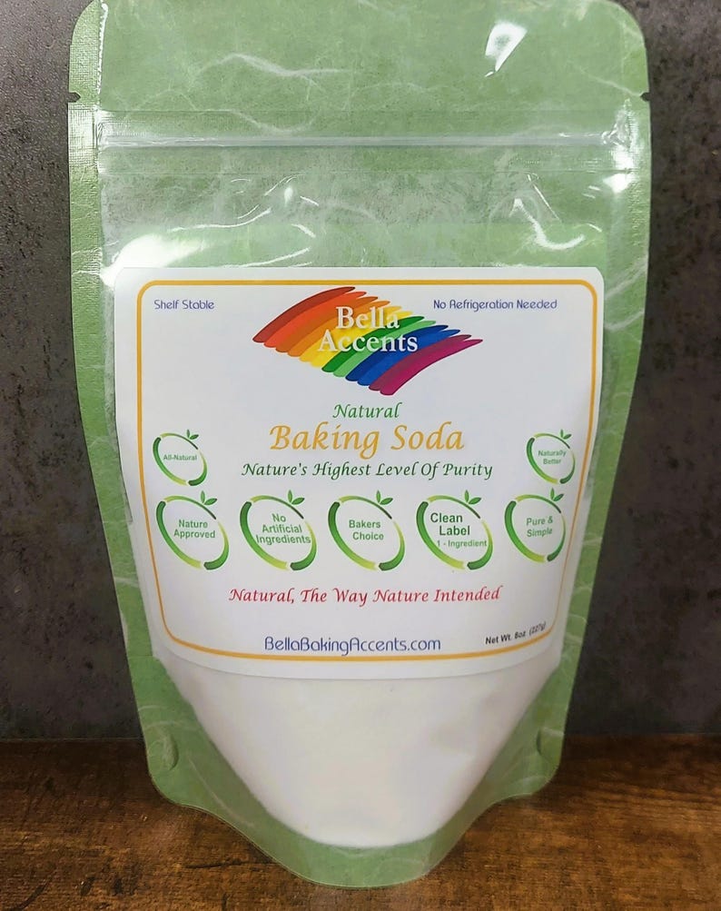 Bicarbonato de sodio puro y natural / Producto básico vegano de despensa, ingrediente de etiqueta limpia imagen 9