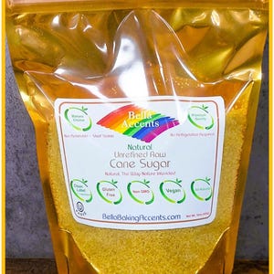Natural Unrefined Raw Sugar Cane Granules 16oz Package