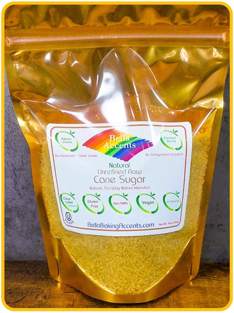 Natural Unrefined Raw Sugar Cane Granules 16oz Package