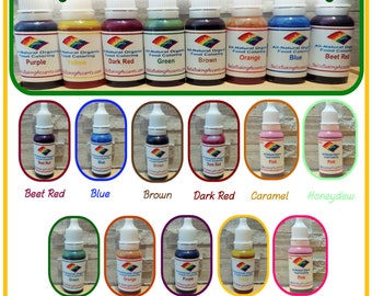Organic Food Coloring - All-Natural Chemical Free Food Coloring - 11 Beautiful Colors - Plant, Vegetable, and Fruit Based Food Coloring