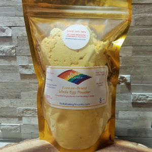 Whole Egg Powder Organic 1 Ingredient Eggs, Perfect Scrambled Eggs, Baking Recipes Cat Allergies, All-Natural Freeze-Dried Egg Powder image 3