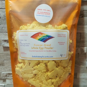 Whole Egg Powder Organic 1 Ingredient Eggs, Perfect Scrambled Eggs, Baking Recipes Cat Allergies, All-Natural Freeze-Dried Egg Powder image 10