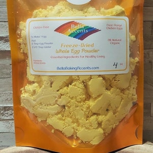 Whole Egg Powder Organic 1 Ingredient Eggs, Perfect Scrambled Eggs, Baking Recipes Cat Allergies, All-Natural Freeze-Dried Egg Powder image 2