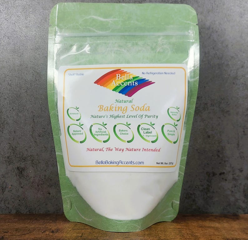 Bicarbonato de sodio puro y natural / Producto básico vegano de despensa, ingrediente de etiqueta limpia imagen 4