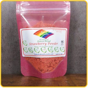 Natural Freeze-Dried Strawberry Powder - All-Natural Dry Strawberry Powder - Use In Any Baking Recipe or Sprinkle on Muffin Tops, Pancakes