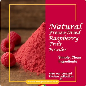 Natural Freeze-Dried Raspberry Powder - All-Natural Dry Raspberry Powder - Use In Any Baking Recipe or Sprinkle on Muffin Tops, Pancakes