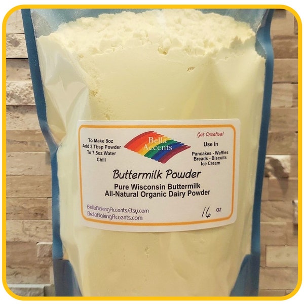 Buttermilk Powder All-Natural, Organic, Hormone Free Dairy Powder Staple Ingredient For Perfect Batters - Pure Wisconsin Buttermilk Powder