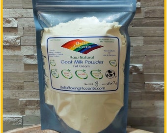 Full Cream Raw Goat Milk Powder - Clean Label 1 Ingredient - All-Natural Hormone Free Dairy Goat Milk - Perfect Ingredient for Cosmetics