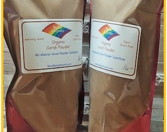 Organic Carob Powder - Natural Alternative To Cocoa Powder - Naturally Sweet Carob Powder - Use In All Recipes  In Place Of Cocoa Powders