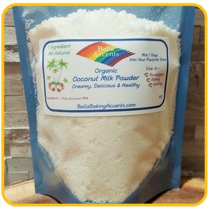 Creamy Coconut Milk Powder - Organic All-Natural - 1 Ingredient - Perfect For Baking, Cooking, Protein Shakes, Curry - Use In Cosmetic Apps