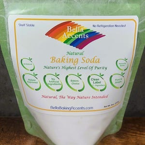 Bicarbonato de sodio puro y natural / Producto básico vegano de despensa, ingrediente de etiqueta limpia imagen 14