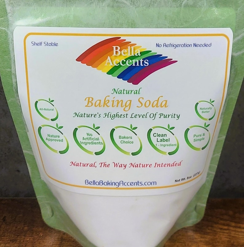 Bicarbonato de sodio puro y natural / Producto básico vegano de despensa, ingrediente de etiqueta limpia imagen 14