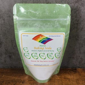 Bicarbonato de sodio puro y natural / Producto básico vegano de despensa, ingrediente de etiqueta limpia imagen 11