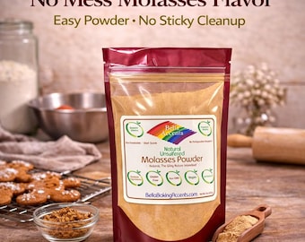 Melaza en polvo natural / Edulcorante para repostería / Aderezos / Alternativa al azúcar sin ensuciar