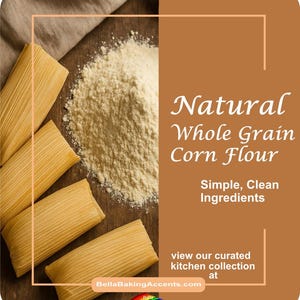 Farine de maïs à grains entiers naturelle Bella Accents - Maïs jaune moulu sur pierre, cuisson au four, panure, tortillas, tamales, crêpes, pain de maïs et plus