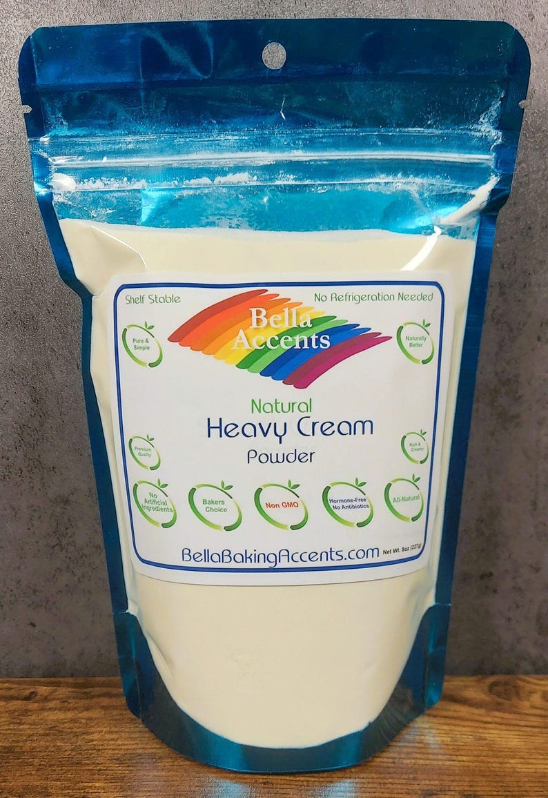 Bella Accents Organic Heavy Cream Powder Natural Organic Dairy Powders for cooking natural milk powder for baking organic coffee creamer natural creamer for tea