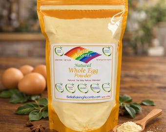 Natural Whole Egg Powder: Baking, Cooking, Pet Supplement, Shelf-Stable Ingredient