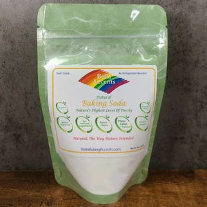 Bicarbonato de sodio puro y natural / Producto básico vegano de despensa, ingrediente de etiqueta limpia imagen 3