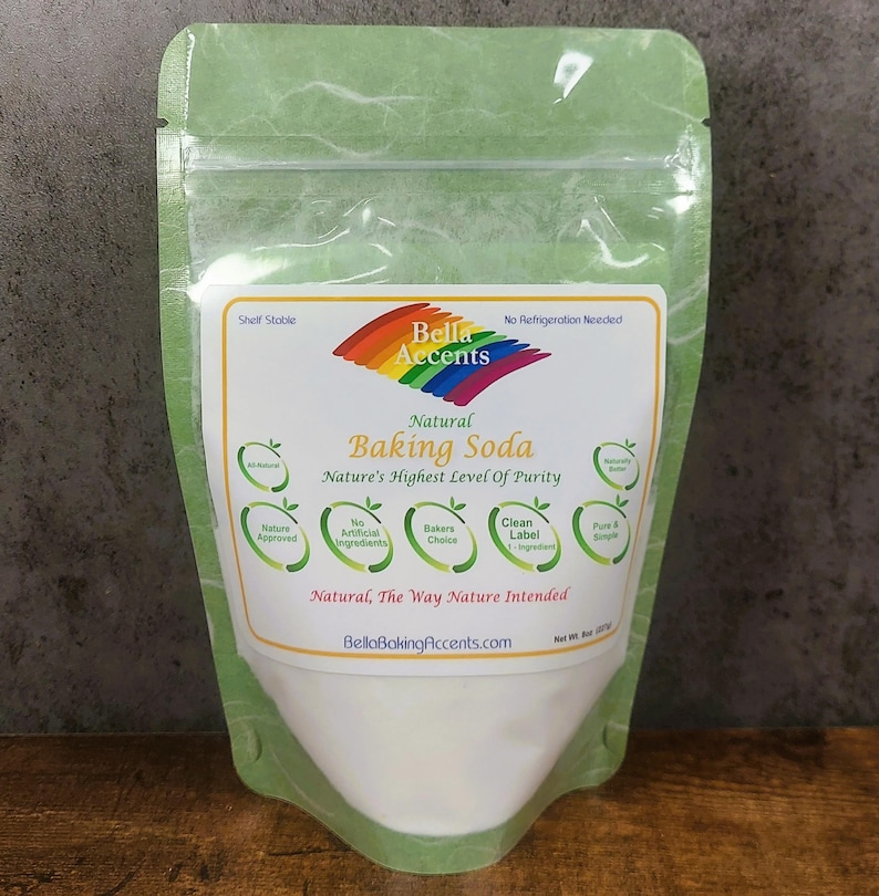Bicarbonato de sodio puro y natural / Producto básico vegano de despensa, ingrediente de etiqueta limpia imagen 3