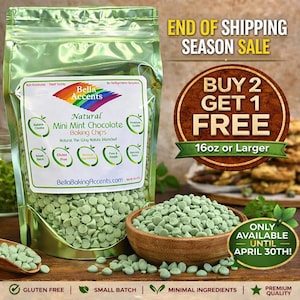 Natural Mini Mint Chocolate Baking Chips: Holiday Cookies & Brownies