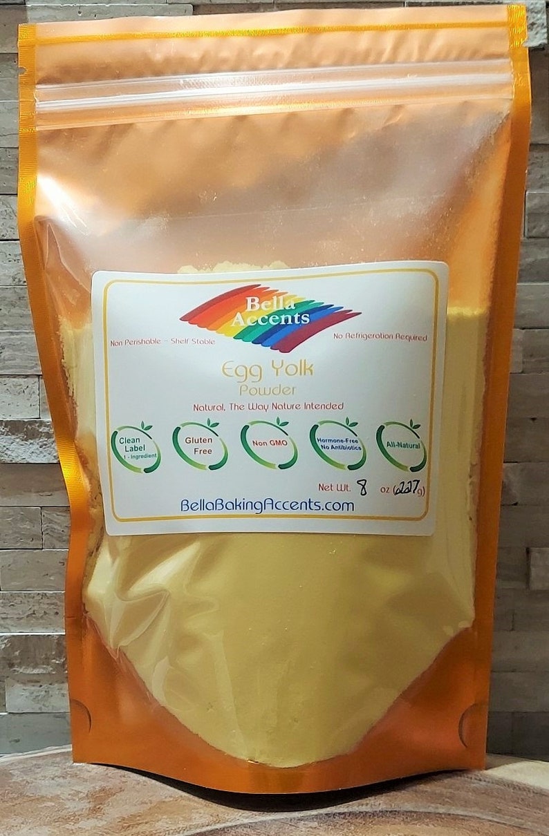 Organic Egg Yolk Powder - All-Natural Egg Yolk Powder - Free-Range Chicken Eggs - Cat Allergy Relief