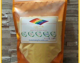 Egg Yolk Powder - 100% Organic All-Natural - Cat Allergies - Use In Protein Powder, Baking Applications, Cooking, 1 ingredient egg yolks