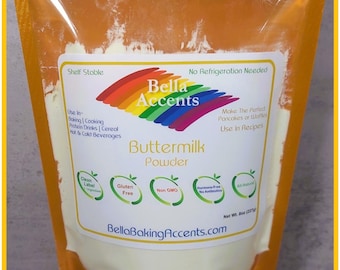 Buttermilk Powder All-Natural, Hormone Free Dairy Powder Natural Ingredients For Pancake Batter Pure Wisconsin Buttermilk Powder