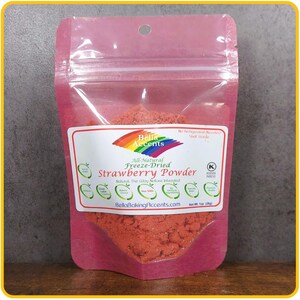 Natural Freeze-Dried Strawberry Powder - Natural Strawberry Powder Coarse Grind or Fine Grind
