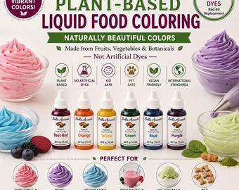 Plant-Based Food Coloring Set: Natural Dyes For Culinary, Crafts, Frostings