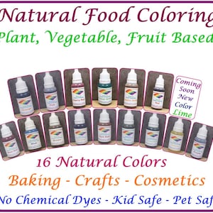 Natural Food Coloring - Chemical Free Food Coloring - 11 Beautiful Colors - Plant, Vegetable, and Fruit Based Food Coloring - Plant-Derived