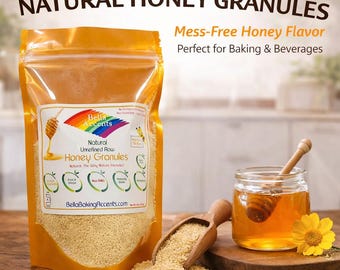 Natural Honey Granules Sugar Alternative Clean Label Sweetener for Baking Coffee Tea Recipes