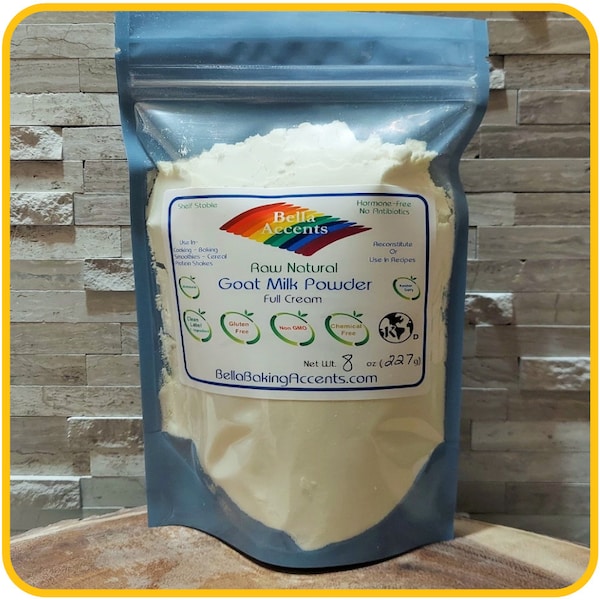 Full Cream Raw Goat Milk Powder 100% Pure Goat Milk - Clean Label 1 Ingredient - All Natural Hormone Free - Free Range Goats Dairy Powders