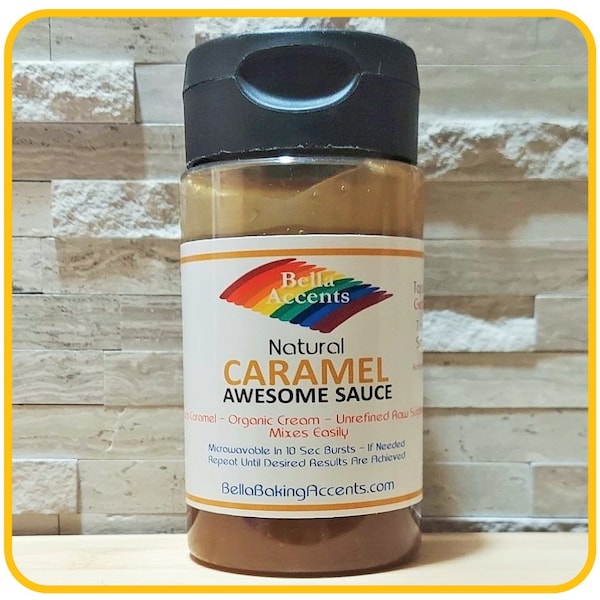 Caramel Awesome Sauce - All-Natural Organic Ingredients - Use for Dipping, Ice Cream Topping, Lattes, Hot Cocoa, Shakes, Baking, Desserts