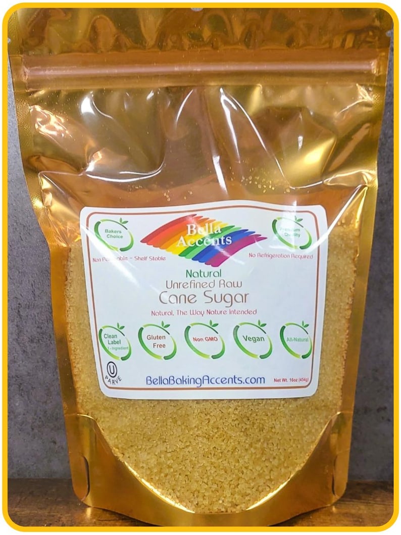 Natural Unrefined Raw Sugar Cane 16oz Package