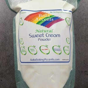 Sweet Cream Powder - Natural Baking Ingredients - Cupcakes - Soups - Frostings - 72% Butterfat - Hormone Free - Gluten Free - All-Natural